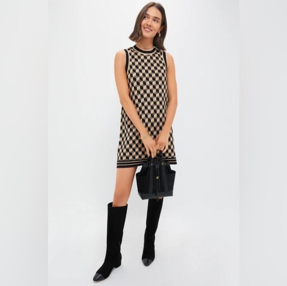 Camila Coelho Marie Geometric Pattern Sleeveless Dress Size Small
